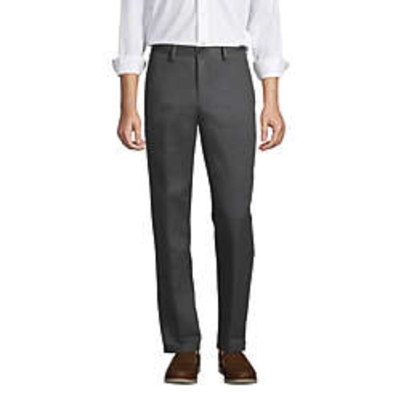 Lands' End Men's Slim Fit Plain Front No Iron Chino Pants - Navy - 32x27 - NWOT main image 1